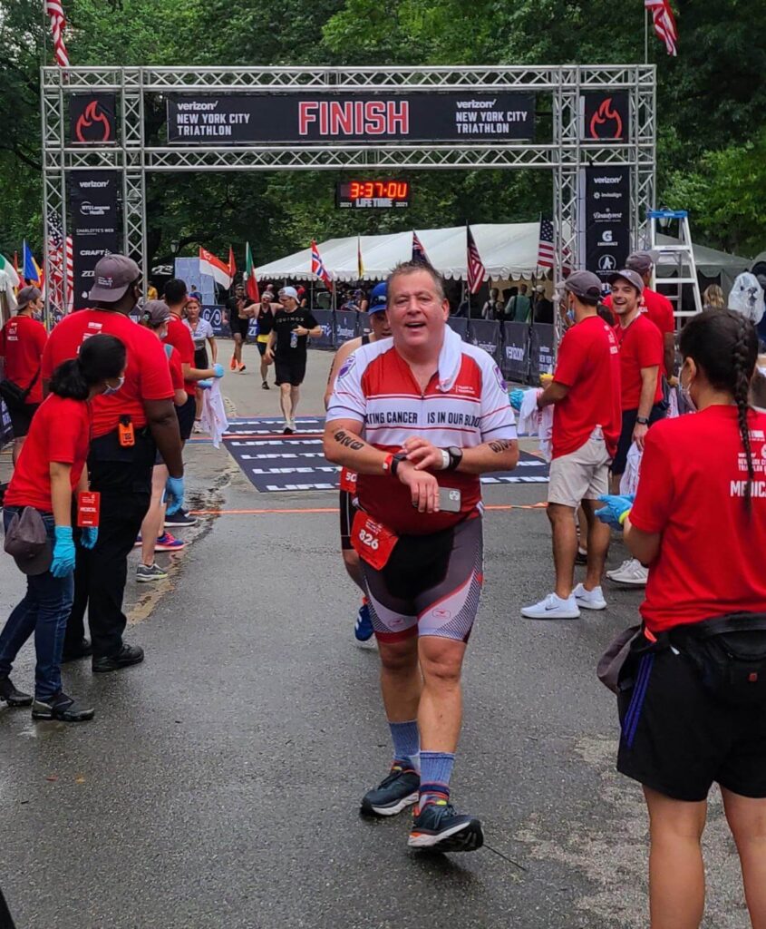 Peter Shankman finished NYC Triathlon 2021
